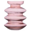 Hakbijl Glass Bloemenvaas Aline - roze - glas - D16 x H25