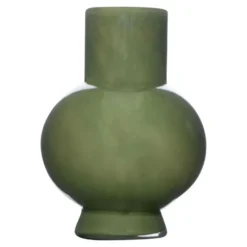 Hakbijl Glass Bloemenvaas Deborah - Groen - glas - D17 x H22 cm