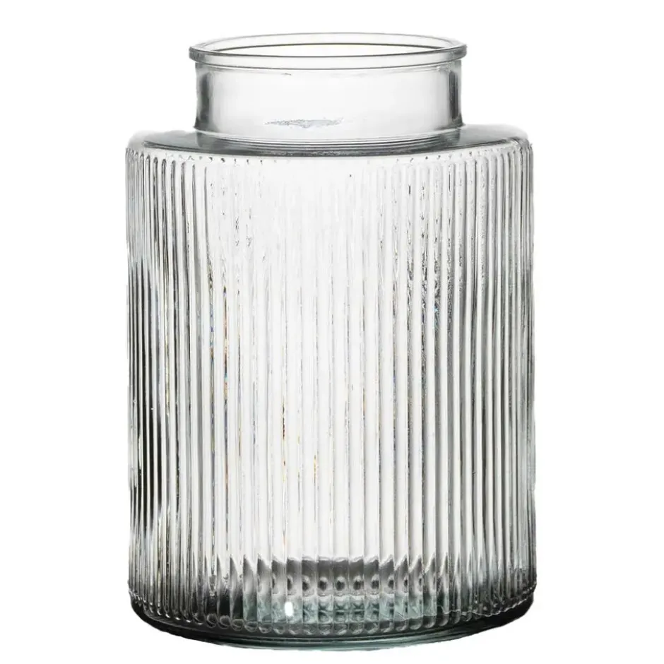 Hakbijl Glass Bloemenvaas Yara - transparant - glas - D15 x H22