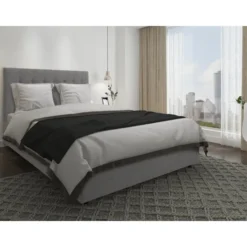 Hamar - Bed 140x200 cm in grijze stof