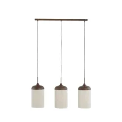 Hanglamp Dania - Bruin/Crème - 90x22x32cm - 3L