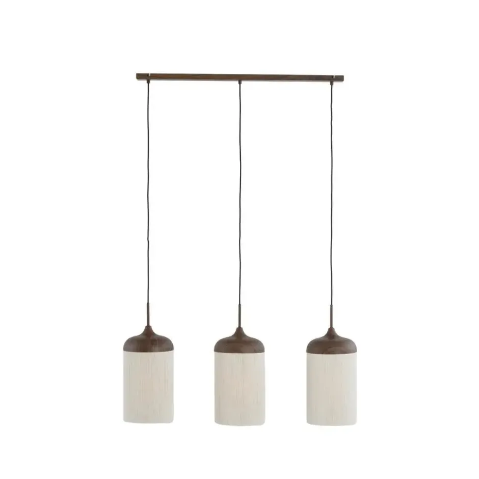 Hanglamp Dania - Bruin/Crème - 90x22x32cm - 3L