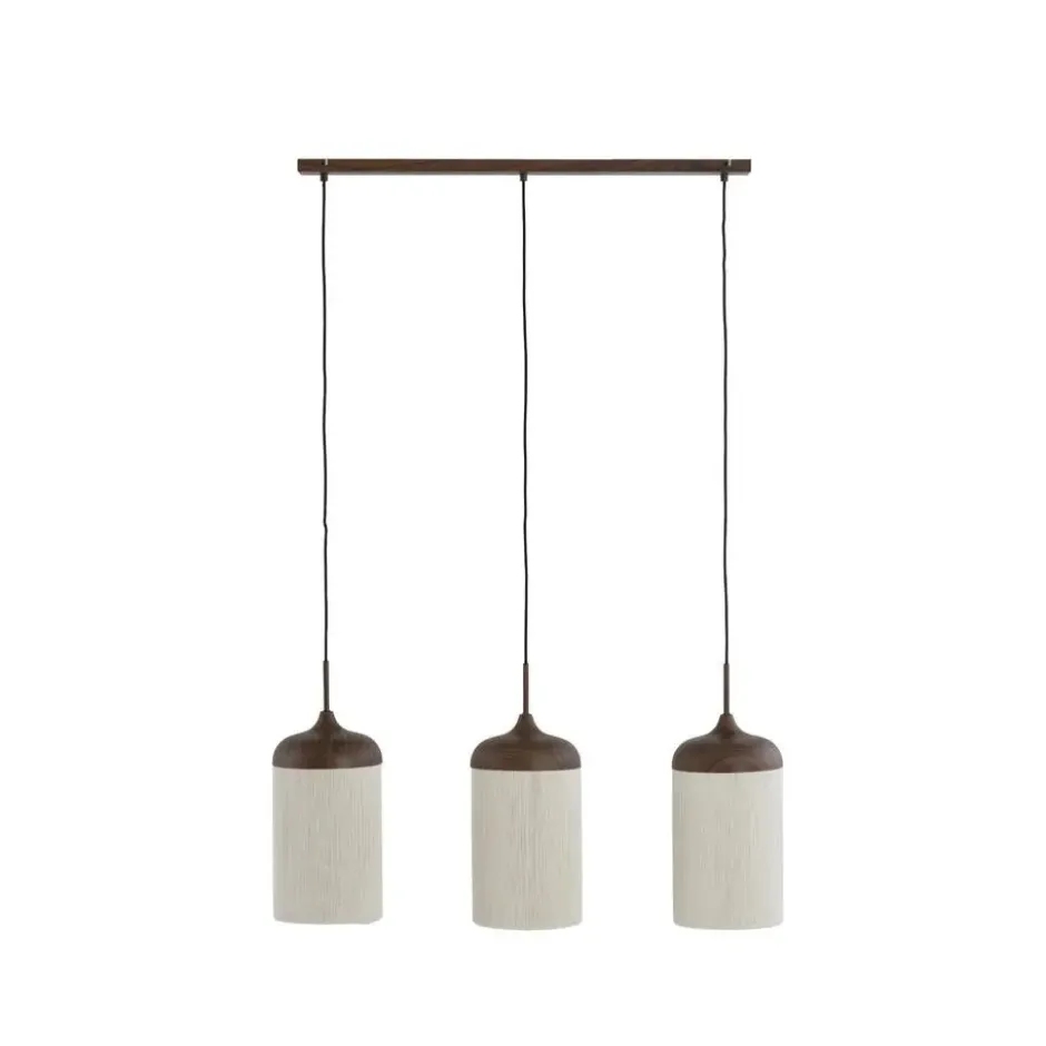 Hanglamp Dania - Bruin/Crème - 90x22x32cm - 3L