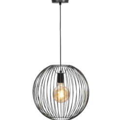 Hanglamp Xavier - zwart - 150xØ40 cm