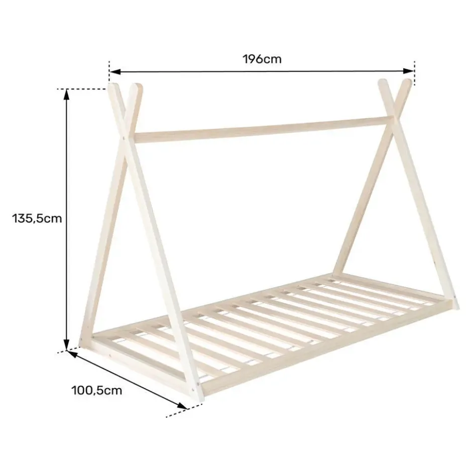 Happy Garden Bed VALENTIN - Bruin - Hout