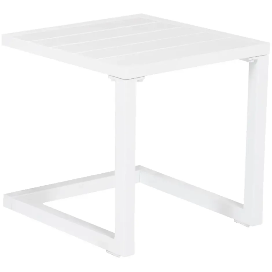 Happy Garden Bijzettafel BARBADOS - Wit - Aluminium
