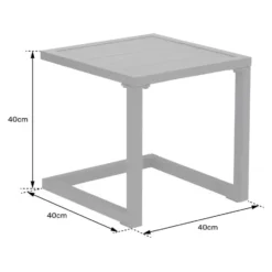Happy Garden Bijzettafel BARBADOS - Wit - Aluminium