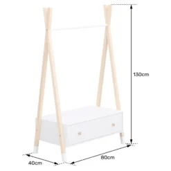 Happy Garden Garderobe LOU - Wit - Hout