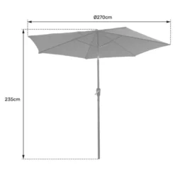 Happy Garden Parasol HAPUNA - Beige - Aluminium