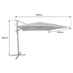 Happy Garden Parasol MOLOKAI - Bruin - Aluminium
