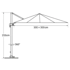 Happy Garden Parasol MOLOKAI - Bruin - Aluminium