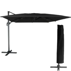 Happy Garden Parasol MOLOKAI - Zwart - Aluminium