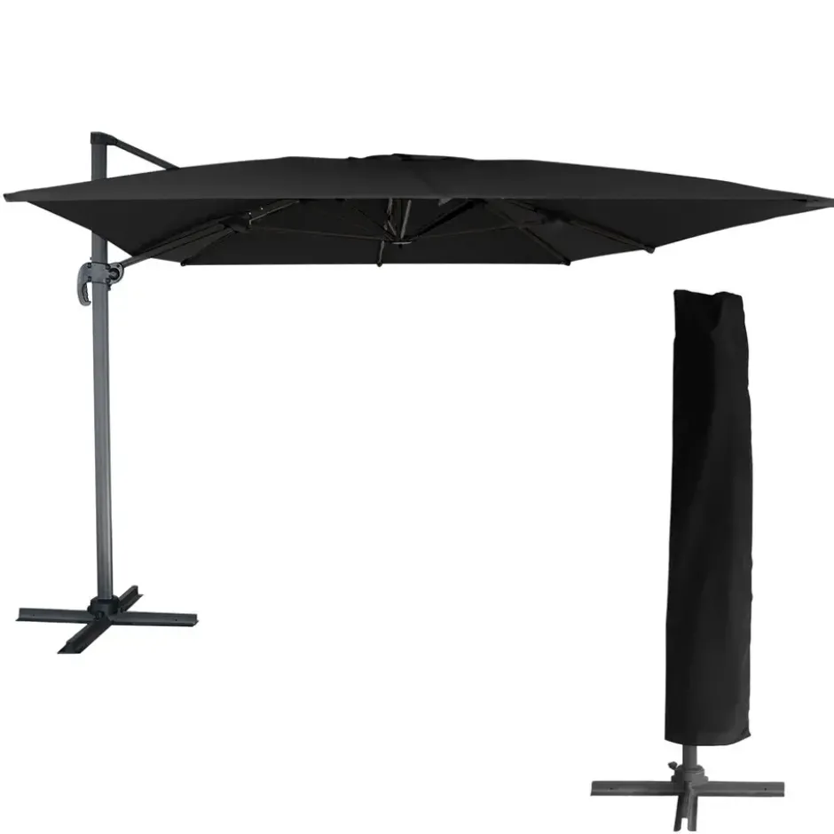 Happy Garden Parasol MOLOKAI - Zwart - Aluminium