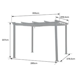 Happy Garden Pergola CASSIS - Bruin - Aluminium