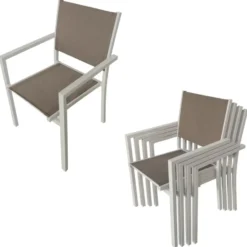 Happy Garden Tuinmeubilair BARI - Bruin - Aluminium