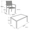 Happy Garden Tuinmeubilair BERGAMO - Wit - Aluminium