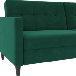 Hartford - 3-zits slaapbank donkergroen fluweel