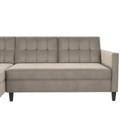 Hartford - 3-zits slaapbank in taupe fluweel