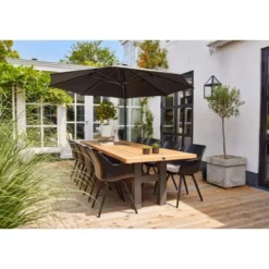 Hartman Heron dining tuintafel 300x100 cm. - Black -Op=Op