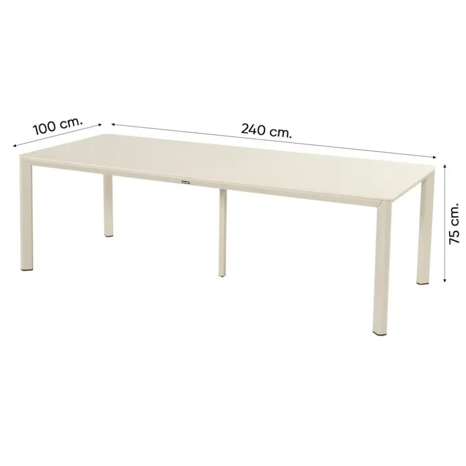 Hartman Kyra dining tuintafel 240x100 cm. - Latte