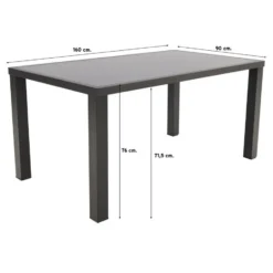 Hartman Milaan/Alma 160 cm. - verstelbare tuinset - 5-delig