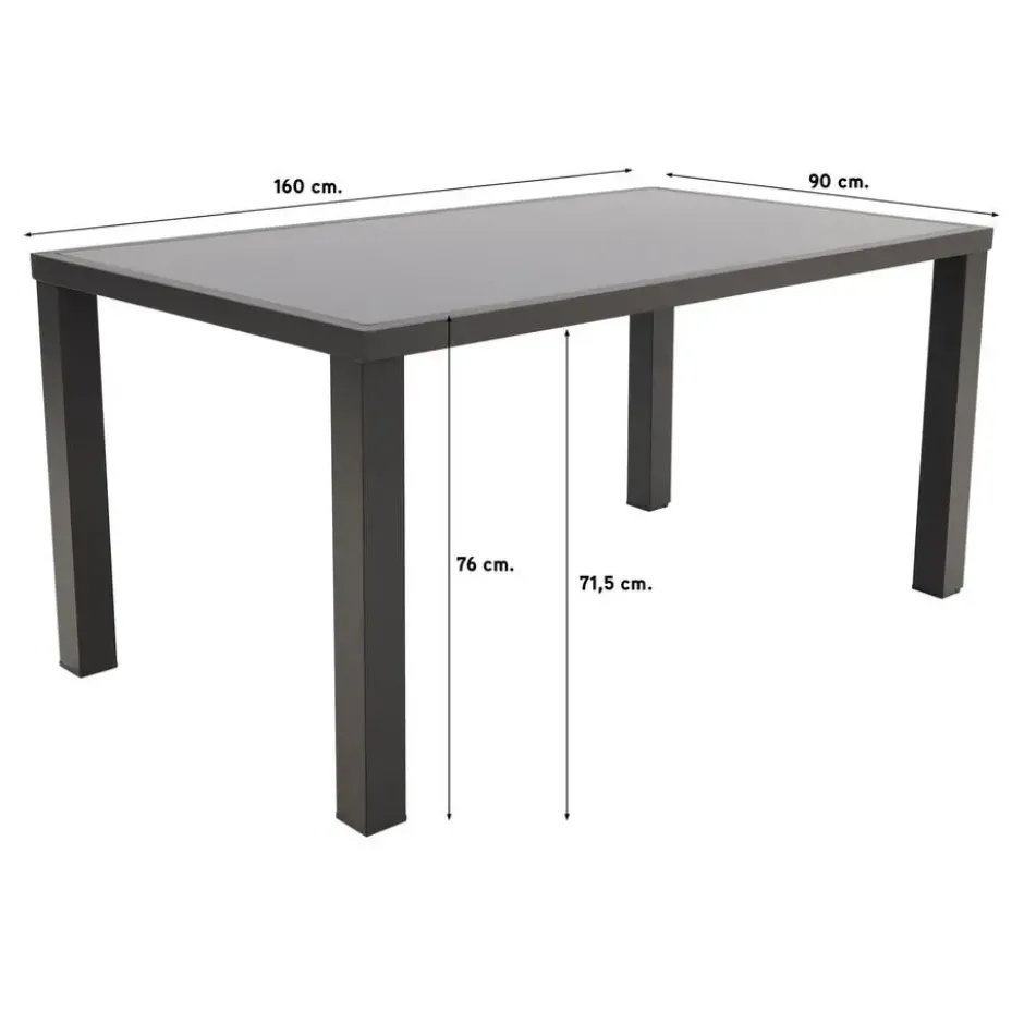 Hartman Milaan/Alma 160 cm. - verstelbare tuinset - 5-delig