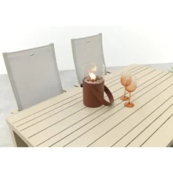Hartman Napoli/Lena dining tuinset voor 4 personen 160x90 cm. - Latte