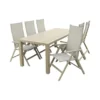 Hartman Napoli/Lena dining tuinset voor 6 personen 210x90 cm. - Latte