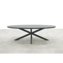 Hartman Napoli/Ventaro verstelbare ovale tuinset 240x115 cm. - Antraciet