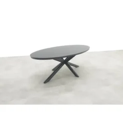 Hartman Napoli/Ventaro verstelbare ovale tuinset 240x115 cm. - Antraciet