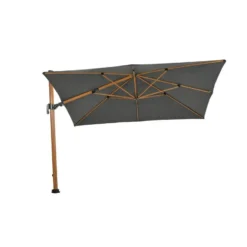 Hawaii Big Pole II parasol - 350x350 cm - l. teaklook -royal antraciet