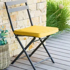 Hesperide Stoelkussens - binnen/ buiten stoelen - geel - 40x4 cm