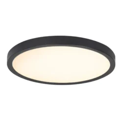 Highlight Plafondlamp Piatto - zwart - 23.5x2.5 cm