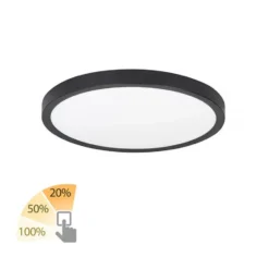 Highlight Plafondlamp Piatto - zwart - 23.5x2.5 cm