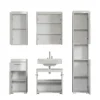 Hioshop AmandaMandoBea badkamer 5 delen wit hoogglans- wit