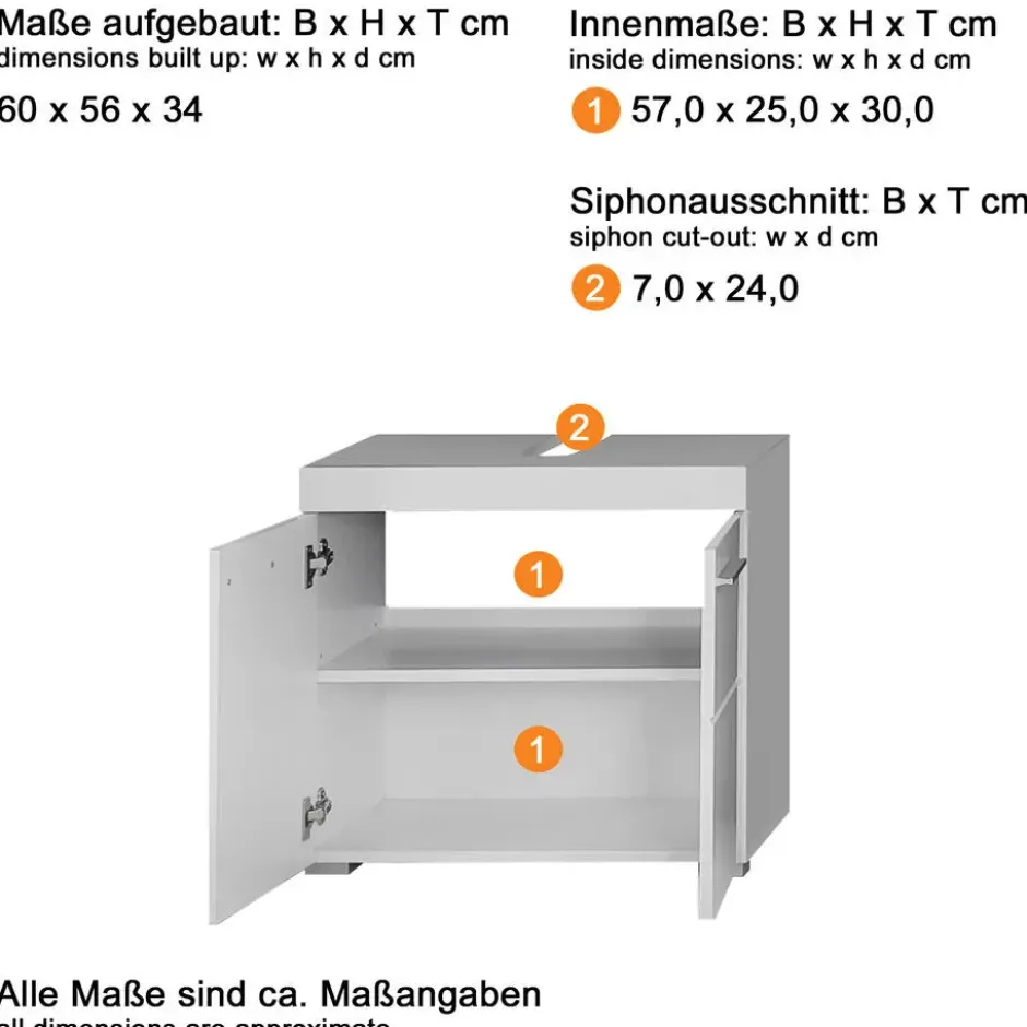 Hioshop AmandaMandoBea wastafel wit hoogglans- wit