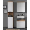 Hioshop AmandaMando spiegelkast 2 deuren donker eiken decor- spiegelglas