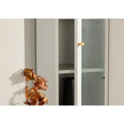 Hioshop Cali vitrinekast 1 deur beige