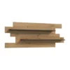 Hioshop Canu wandkast wandplank 2 planken eiken decor- donkergrijs
