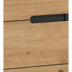 Hioshop Canu wastafel 2 deuren eiken decor- grijs