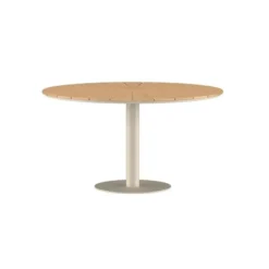 Hioshop Croft tuintafel Ø120cm beige