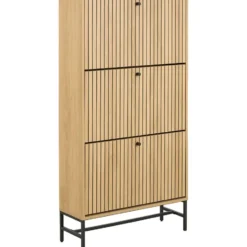 Hioshop Dylan schoenenkast 3 lades natuur