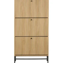 Hioshop Dylan schoenenkast 3 lades natuur