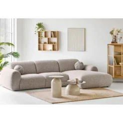 Hioshop Edda relief wanddecoratie beige