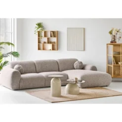 Hioshop Edda relief wanddecoratie beige