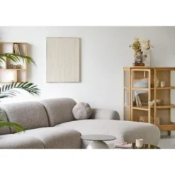 Hioshop Edda relief wanddecoratie beige