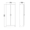 Hioshop Fox kledingkast met 2 deuren- wit