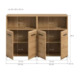 Hioshop Ice badkamer I37 eiken decor
