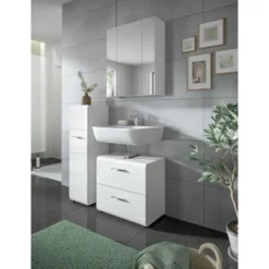 Hioshop Ice badkamer I70 wit hoogglans- wit