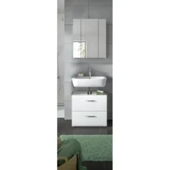 Hioshop Ice badkamer I60 wit hoogglans- wit